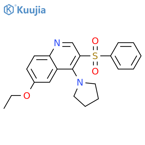 3-(benzenesulfonyl)-6-ethoxy-4-(pyrrolidin-1-yl)quinoline structure