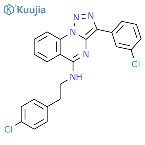 3-(3-chlorophenyl)-N-2-(4-chlorophenyl)ethyl-1,2,3triazolo1,5-aquinazolin-5-amine structure