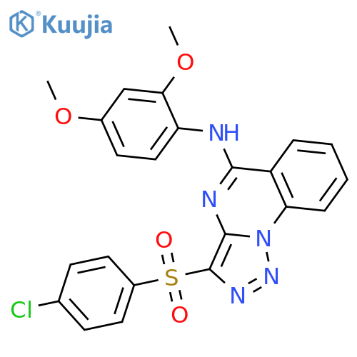 3-(4-chlorobenzenesulfonyl)-N-(2,4-dimethoxyphenyl)-1,2,3triazolo1,5-aquinazolin-5-amine structure