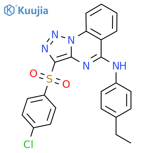 3-(4-chlorobenzenesulfonyl)-N-(4-ethylphenyl)-1,2,3triazolo1,5-aquinazolin-5-amine structure
