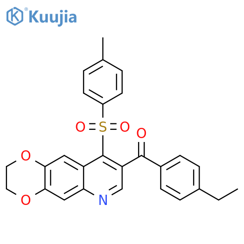 8-(4-ethylbenzoyl)-9-(4-methylbenzenesulfonyl)-2H,3H-1,4dioxino2,3-gquinoline structure