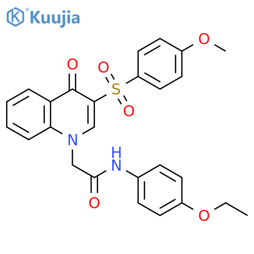 N-(4-ethoxyphenyl)-2-3-(4-methoxybenzenesulfonyl)-4-oxo-1,4-dihydroquinolin-1-ylacetamide structure