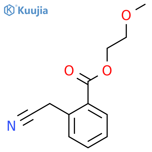 Benzoic acid, 2-(cyanomethyl)-, 2-methoxyethyl ester structure