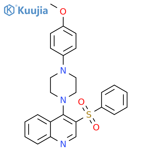 3-(benzenesulfonyl)-4-4-(4-methoxyphenyl)piperazin-1-ylquinoline structure