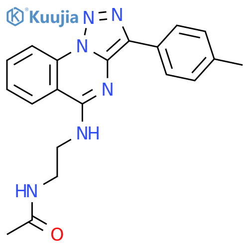 N-(2-{3-(4-methylphenyl)-1,2,3triazolo1,5-aquinazolin-5-ylamino}ethyl)acetamide structure