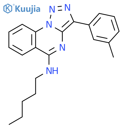 3-(3-methylphenyl)-N-pentyl-1,2,3triazolo1,5-aquinazolin-5-amine structure