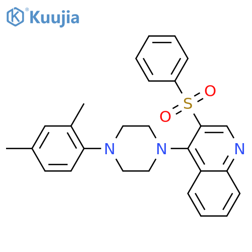 3-(benzenesulfonyl)-4-4-(2,4-dimethylphenyl)piperazin-1-ylquinoline structure