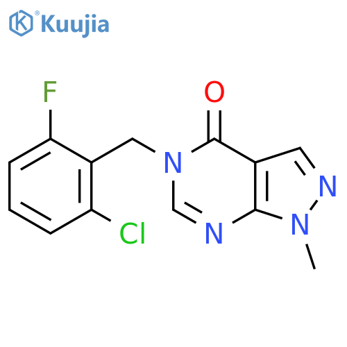 5-(2-chloro-6-fluorophenyl)methyl-1-methyl-1H,4H,5H-pyrazolo3,4-dpyrimidin-4-one structure