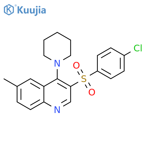 3-(4-chlorobenzenesulfonyl)-6-methyl-4-(piperidin-1-yl)quinoline structure