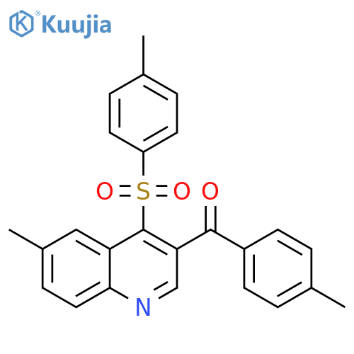 6-methyl-3-(4-methylbenzoyl)-4-(4-methylbenzenesulfonyl)quinoline structure