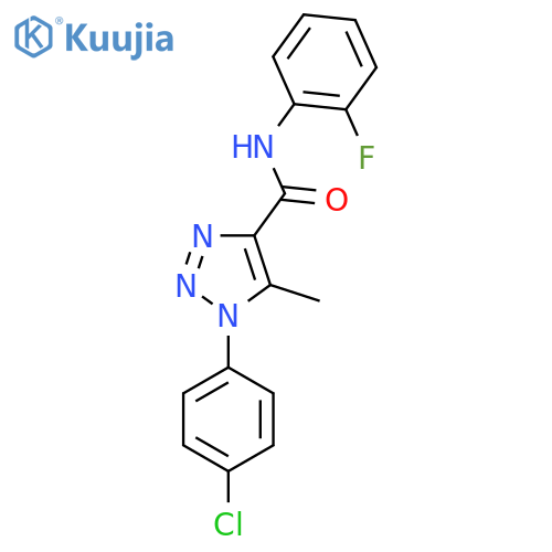 1-(4-chlorophenyl)-N-(2-fluorophenyl)-5-methyl-1H-1,2,3-triazole-4-carboxamide structure