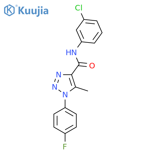 N-(3-chlorophenyl)-1-(4-fluorophenyl)-5-methyl-1H-1,2,3-triazole-4-carboxamide structure