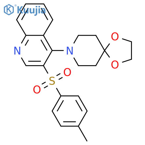 8-3-(4-methylbenzenesulfonyl)quinolin-4-yl-1,4-dioxa-8-azaspiro4.5decane structure