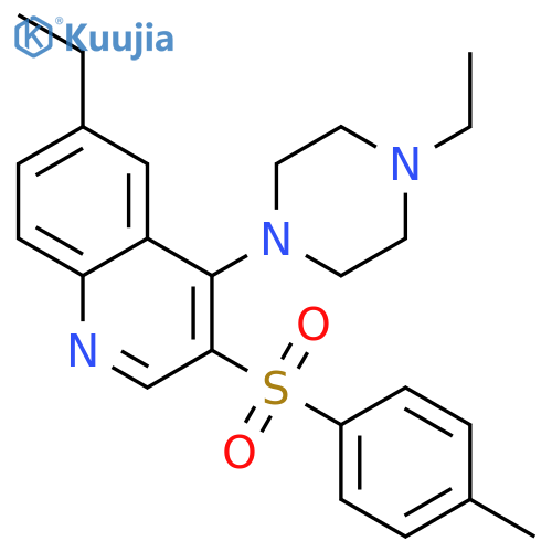 6-ethyl-4-(4-ethylpiperazin-1-yl)-3-(4-methylbenzenesulfonyl)quinoline structure