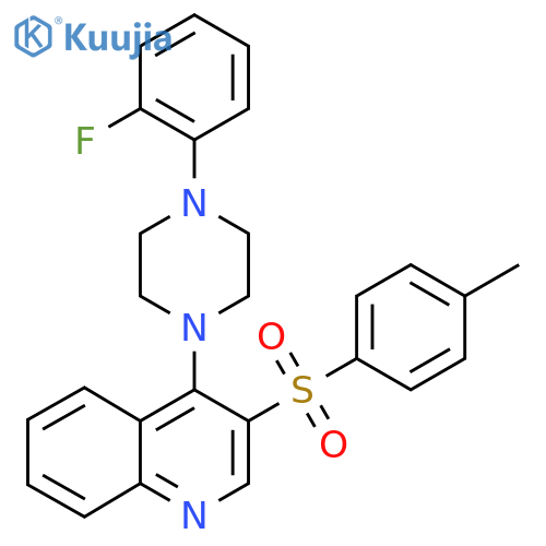 4-4-(2-fluorophenyl)piperazin-1-yl-3-(4-methylbenzenesulfonyl)quinoline structure
