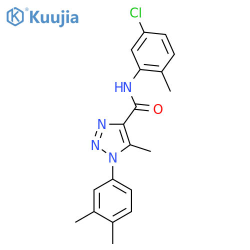 N-(5-chloro-2-methylphenyl)-1-(3,4-dimethylphenyl)-5-methyl-1H-1,2,3-triazole-4-carboxamide structure