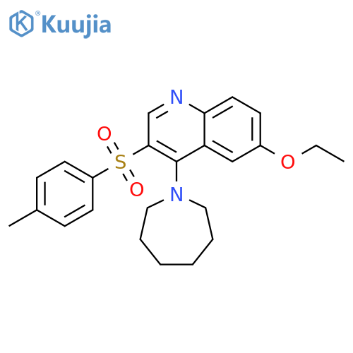 4-(azepan-1-yl)-6-ethoxy-3-(4-methylbenzenesulfonyl)quinoline structure