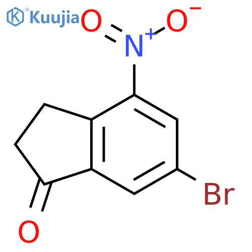 6-bromo-4-nitro-2,3-dihydro-1H-inden-1-one structure