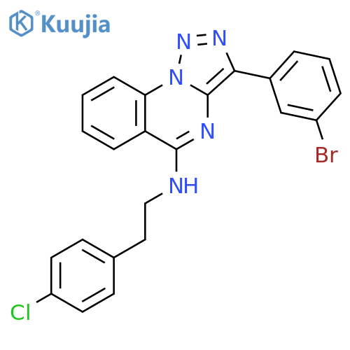 3-(3-bromophenyl)-N-2-(4-chlorophenyl)ethyl-1,2,3triazolo1,5-aquinazolin-5-amine structure