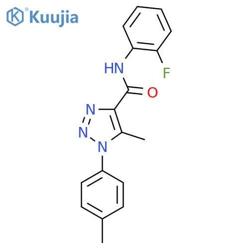 N-(2-fluorophenyl)-5-methyl-1-(4-methylphenyl)-1H-1,2,3-triazole-4-carboxamide structure