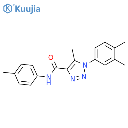 1-(3,4-dimethylphenyl)-5-methyl-N-(4-methylphenyl)-1H-1,2,3-triazole-4-carboxamide structure