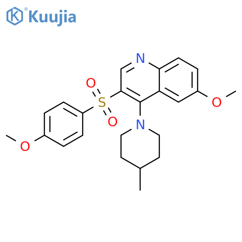 6-methoxy-3-(4-methoxybenzenesulfonyl)-4-(4-methylpiperidin-1-yl)quinoline structure