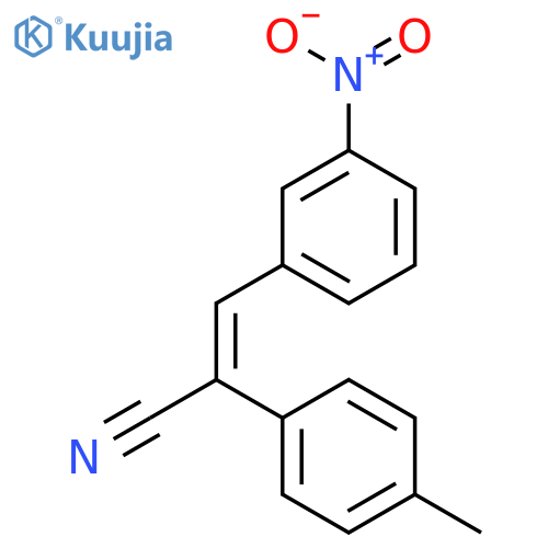 (2Z)-2-(4-methylphenyl)-3-(3-nitrophenyl)prop-2-enenitrile structure