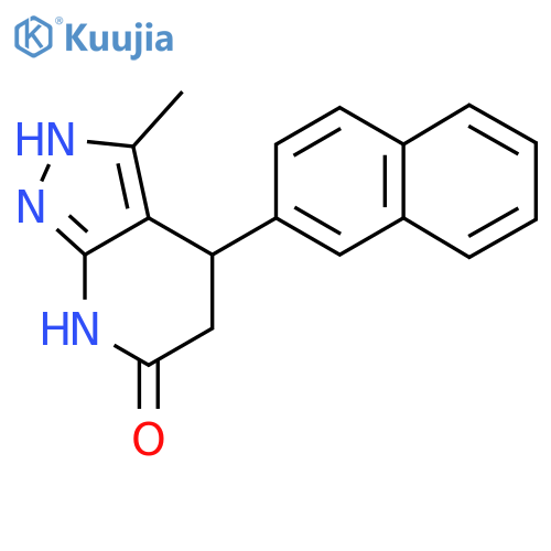 3-methyl-4-(naphthalen-2-yl)-1H,4H,5H,6H,7H-pyrazolo3,4-bpyridin-6-one structure