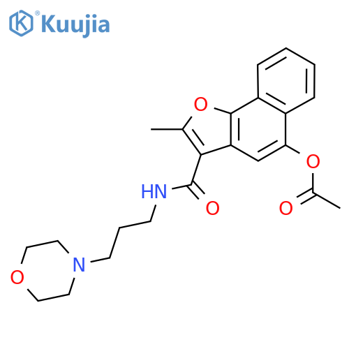 2-methyl-3-{3-(morpholin-4-yl)propylcarbamoyl}naphtho1,2-bfuran-5-yl acetate structure