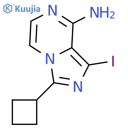 3-cyclobutyl-1-iodoimidazo[1,5-a]pyrazin-8-amine structure
