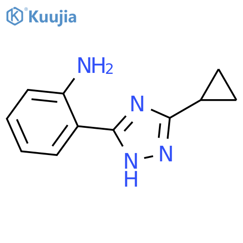 2-(3-Cyclopropyl-1H-1,2,4-triazol-5-yl)aniline structure