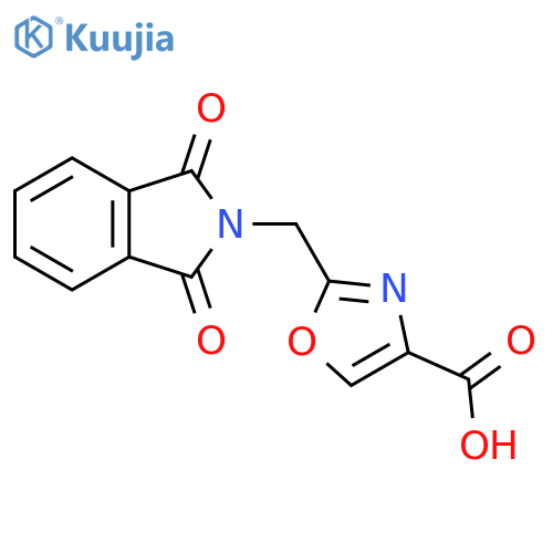 2-((1,3-Dioxoisoindolin-2-yl)methyl)oxazole-4-carboxylic acid structure