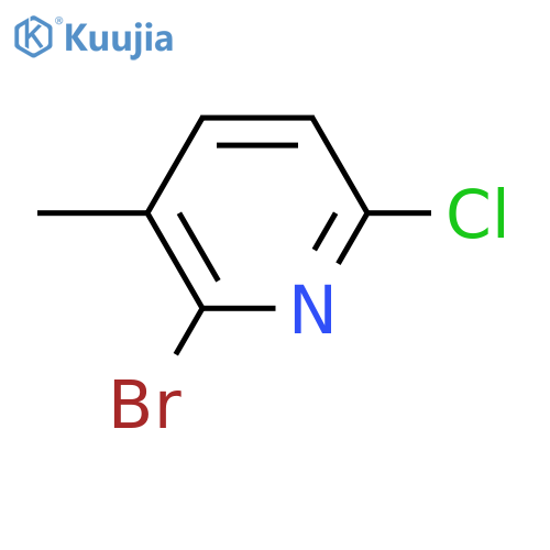2-Bromo-6-chloro-3-methylpyridine structure