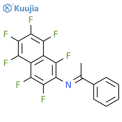 2-Naphthalenamine, 1,3,4,5,6,7,8-heptafluoro-N-(1-phenylethylidene)- structure
