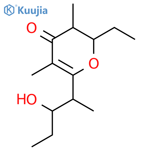 (2S,3R)-2-ethyl-6-[(2S)-3-hydroxypentan-2-yl]-3,5-dimethyl-2,3-dihydro-4H-pyran-4-one structure