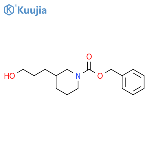 benzyl 3-(3-hydroxypropyl)piperidine-1-carboxylate structure