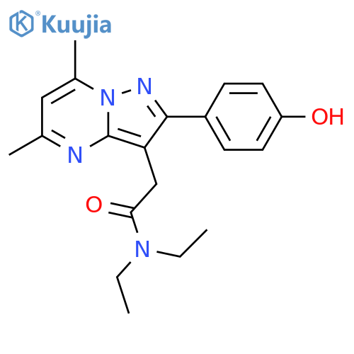 Pyrazolo[1,5-a]pyrimidine-3-acetamide,N,N-diethyl-2-(4-hydroxyphenyl)-5,7-dimethyl- structure