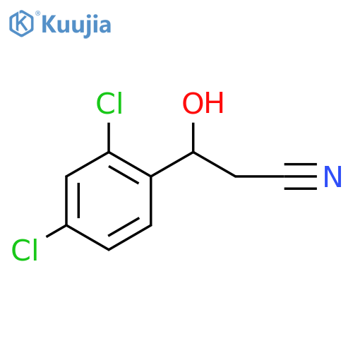 3-(2,4-dichlorophenyl)-3-hydroxypropanenitrile structure
