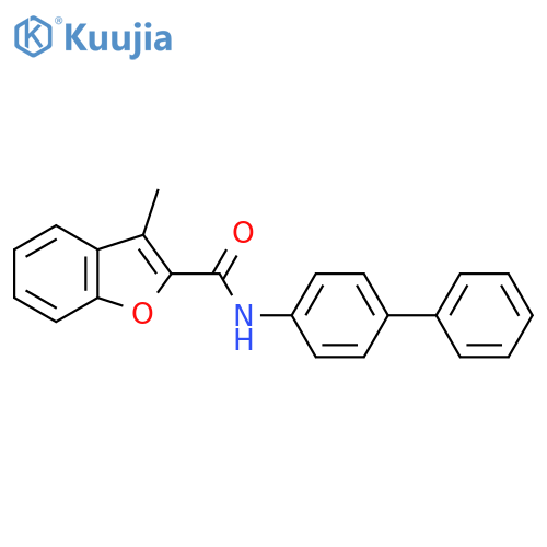 N-{1,1'-biphenyl-4-yl}-3-methyl-1-benzofuran-2-carboxamide structure