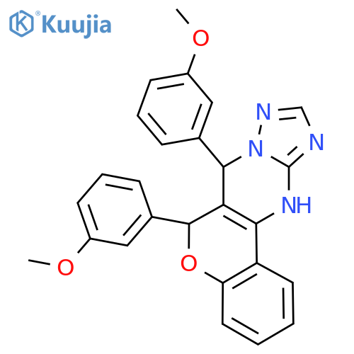 9,11-bis(3-methoxyphenyl)-8-oxa-12,13,15,17-tetraazatetracyclo8.7.0.0^{2,7}.0^{12,16}heptadeca-1(10),2(7),3,5,13,15-hexaene structure