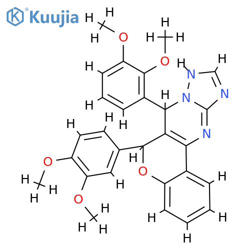11-(2,3-dimethoxyphenyl)-9-(3,4-dimethoxyphenyl)-8-oxa-12,13,15,17-tetraazatetracyclo8.7.0.0^{2,7}.0^{12,16}heptadeca-1(10),2(7),3,5,13,15-hexaene structure