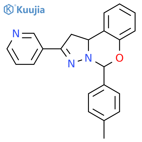 7-(4-methylphenyl)-4-(pyridin-3-yl)-8-oxa-5,6-diazatricyclo7.4.0.0^{2,6}trideca-1(13),4,9,11-tetraene structure
