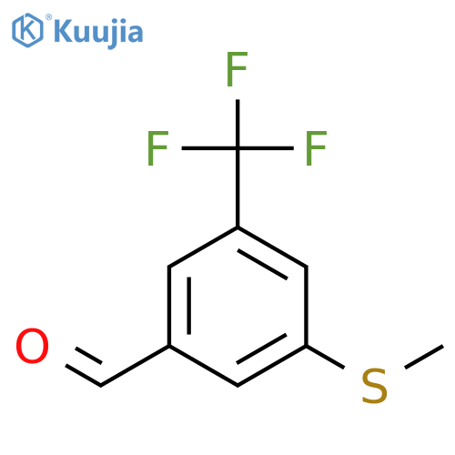 Benzaldehyde, 3-(methylthio)-5-(trifluoromethyl)- structure