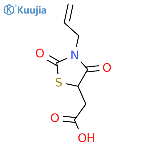 2-2,4-dioxo-3-(prop-2-en-1-yl)-1,3-thiazolidin-5-ylacetic acid structure