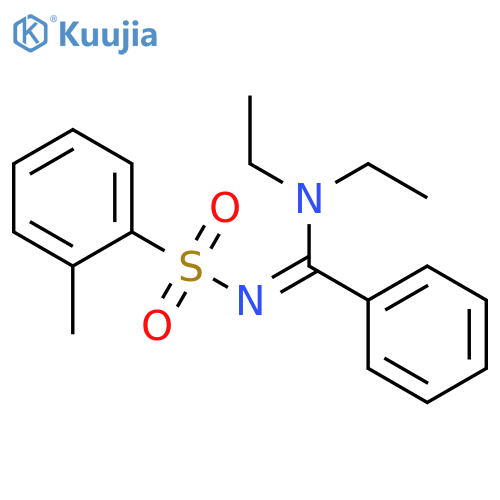 (Z)-N,N-diethyl-N'-(2-methylbenzenesulfonyl)benzenecarboximidamide structure