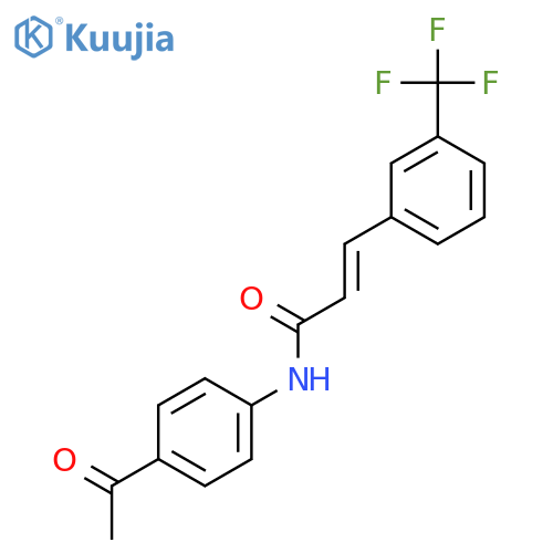 (2E)-N-(4-acetylphenyl)-3-3-(trifluoromethyl)phenylprop-2-enamide structure