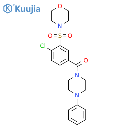 4-2-chloro-5-(4-phenylpiperazine-1-carbonyl)benzenesulfonylmorpholine structure