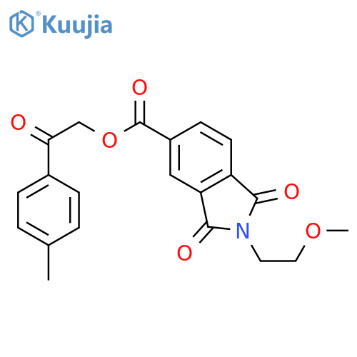 2-(4-methylphenyl)-2-oxoethyl 2-(2-methoxyethyl)-1,3-dioxo-2,3-dihydro-1H-isoindole-5-carboxylate structure