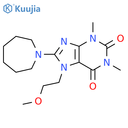 8-(azepan-1-yl)-7-(2-methoxyethyl)-1,3-dimethyl-2,3,6,7-tetrahydro-1H-purine-2,6-dione structure