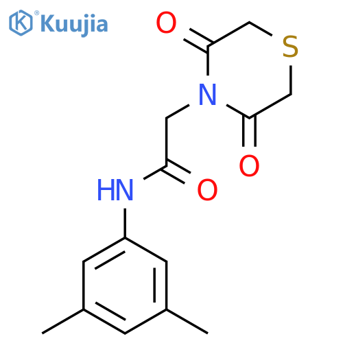 N-(3,5-dimethylphenyl)-2-(3,5-dioxothiomorpholin-4-yl)acetamide structure